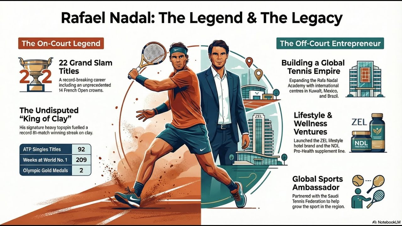 Rafael Nadal Explained | Tennis Career, Business & Global Legacy