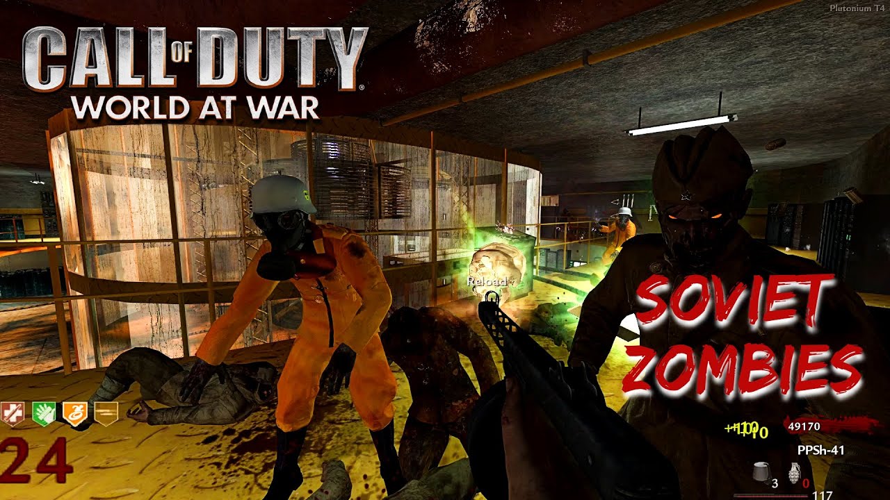 SOVIET ZOMBIES ON A ABANDONED PLANT (Nazi Zombies Penguin | WORLD AT WAR CUSTOM MAP)