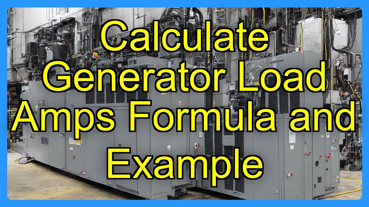 Calculate Generator Load Amps Formula and Example