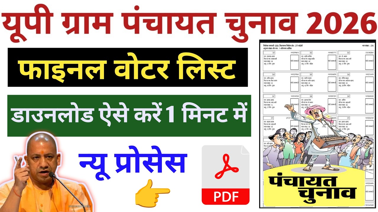 UP Gram Panchayat chunav final voter list download kaise karen | यूपी ग्राम पंचायत चुनाव समाचार