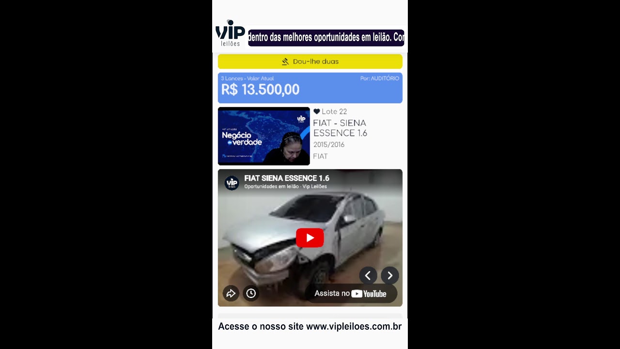 Vip Leilões convidou você