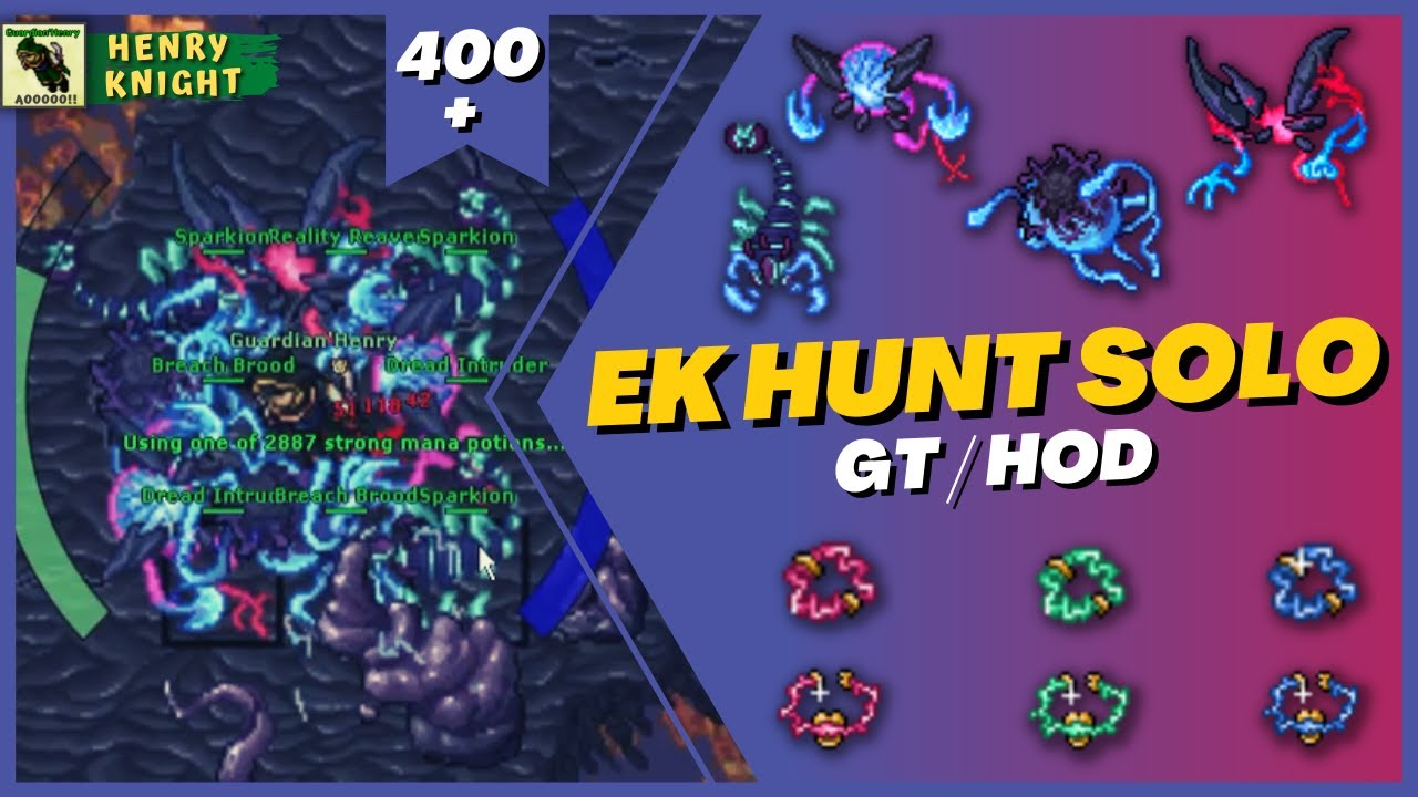 TIBIA: EK HUNT SOLO #19 (GT / HOD) - THE VOID