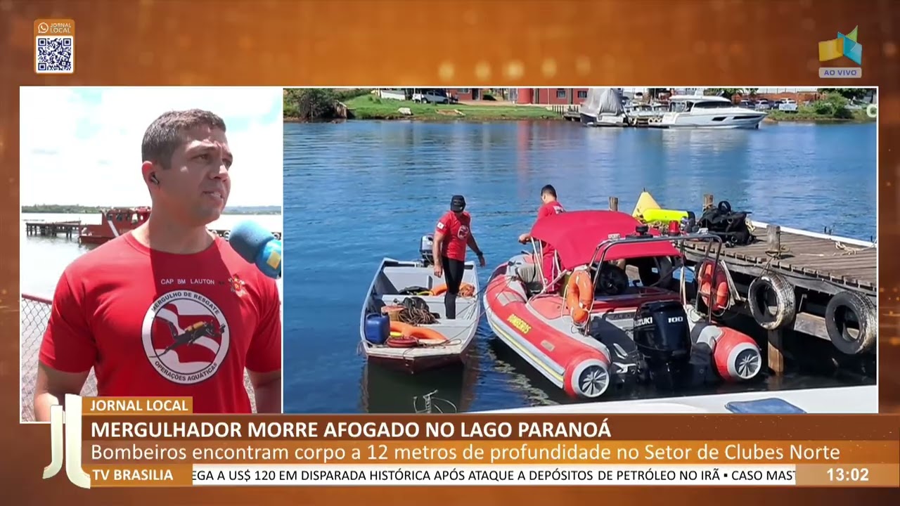 JL - Mergulhador morre afogado no Lago Paranoá