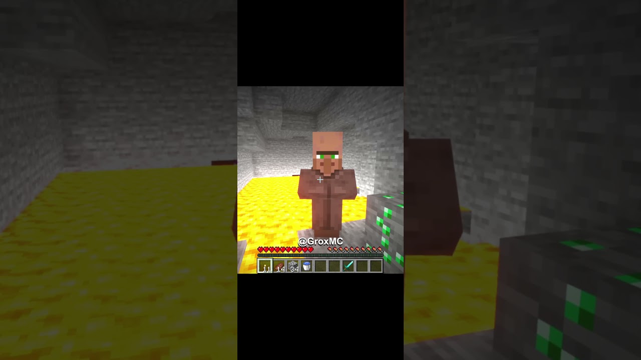 mining with a villager in minecraft