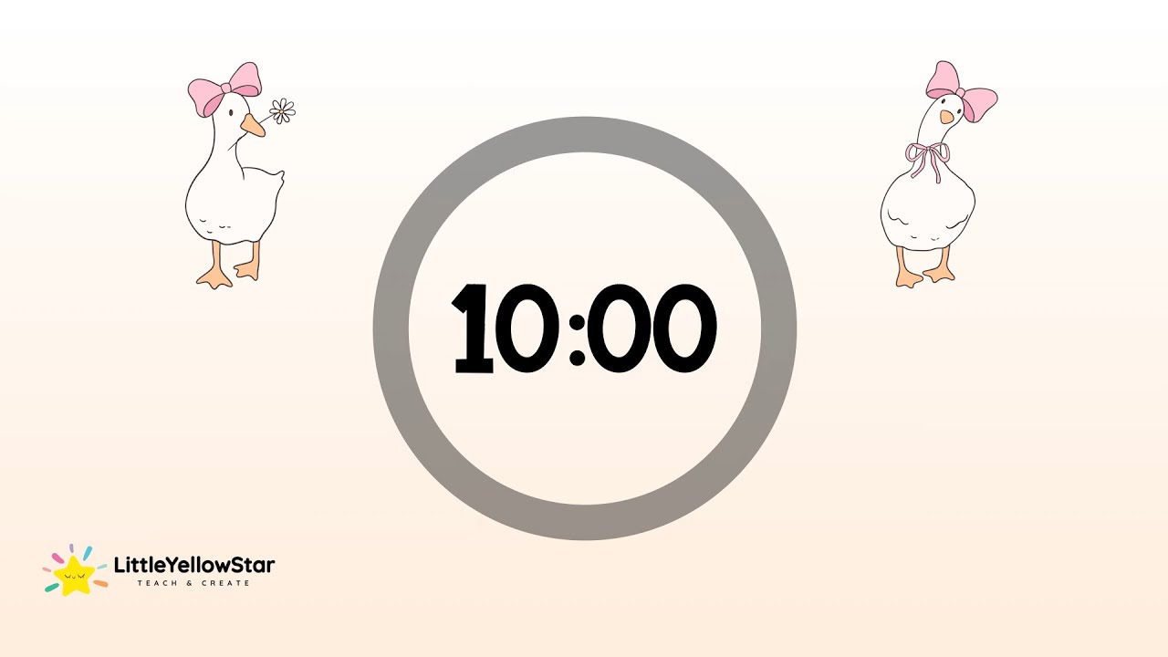 Cute Silly Goose Timer for Kids – 10 Minute Countdown with Music | Lofi Classroom Timers