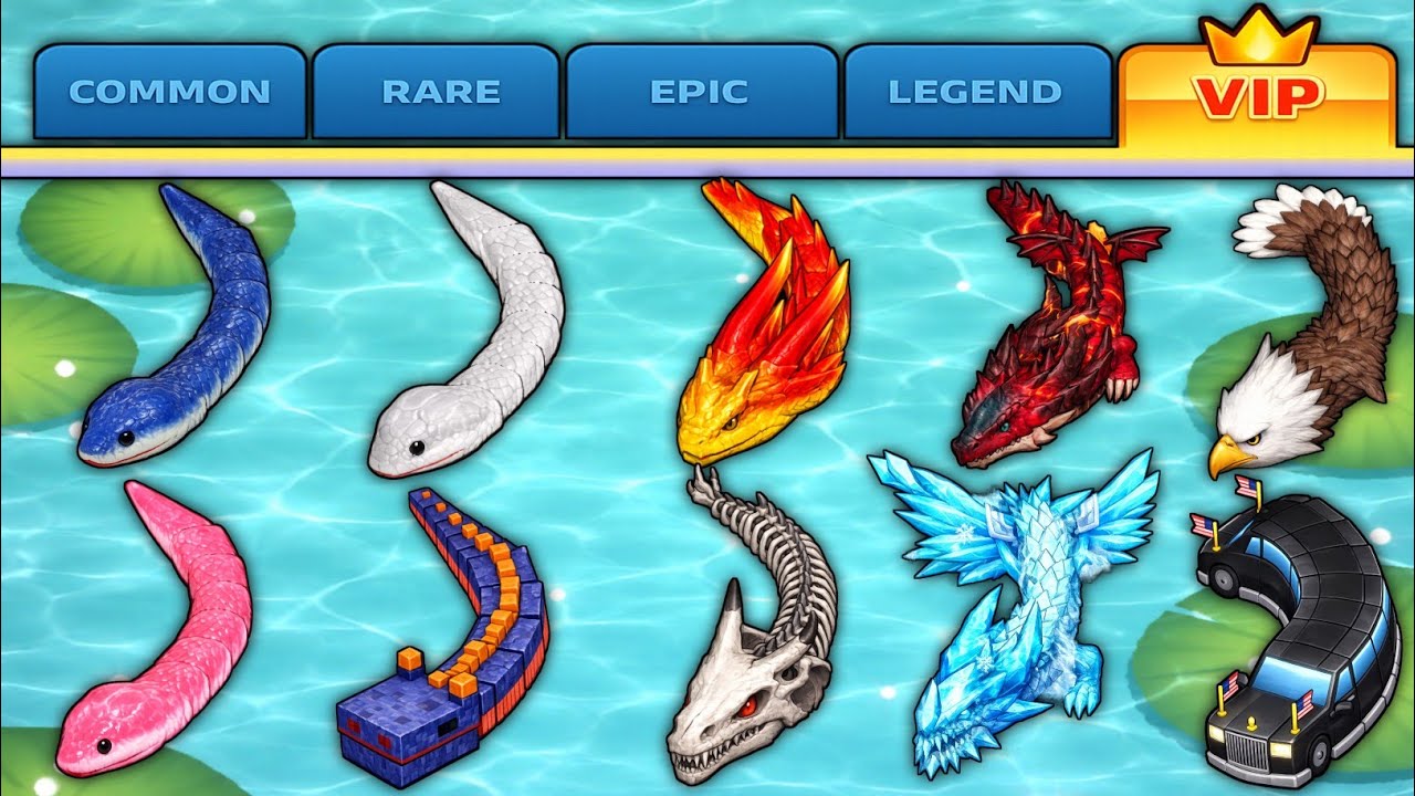 😱SNAKE CLASH IO: COMMON🆚RARE🆚EPIC🆚LEGEND🆚VIP !ULTIMATE SNAKE SKIN COMPARISON—WHICH ONE IS BEST?🔥#247