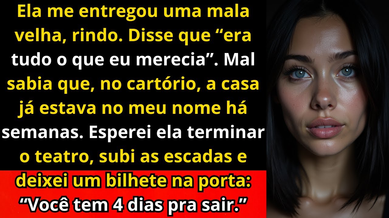 Ganhei uma mala velha do meu marido - como nova dona da mansão, dei 4 dias pra ela se mudar...