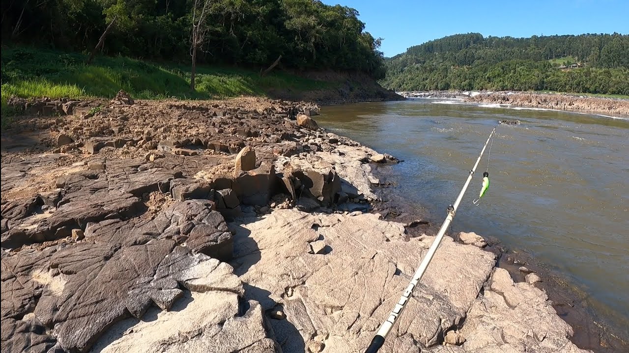 Pesca de dorado.rio iguaçu.oge estava difícil 😅😅😛