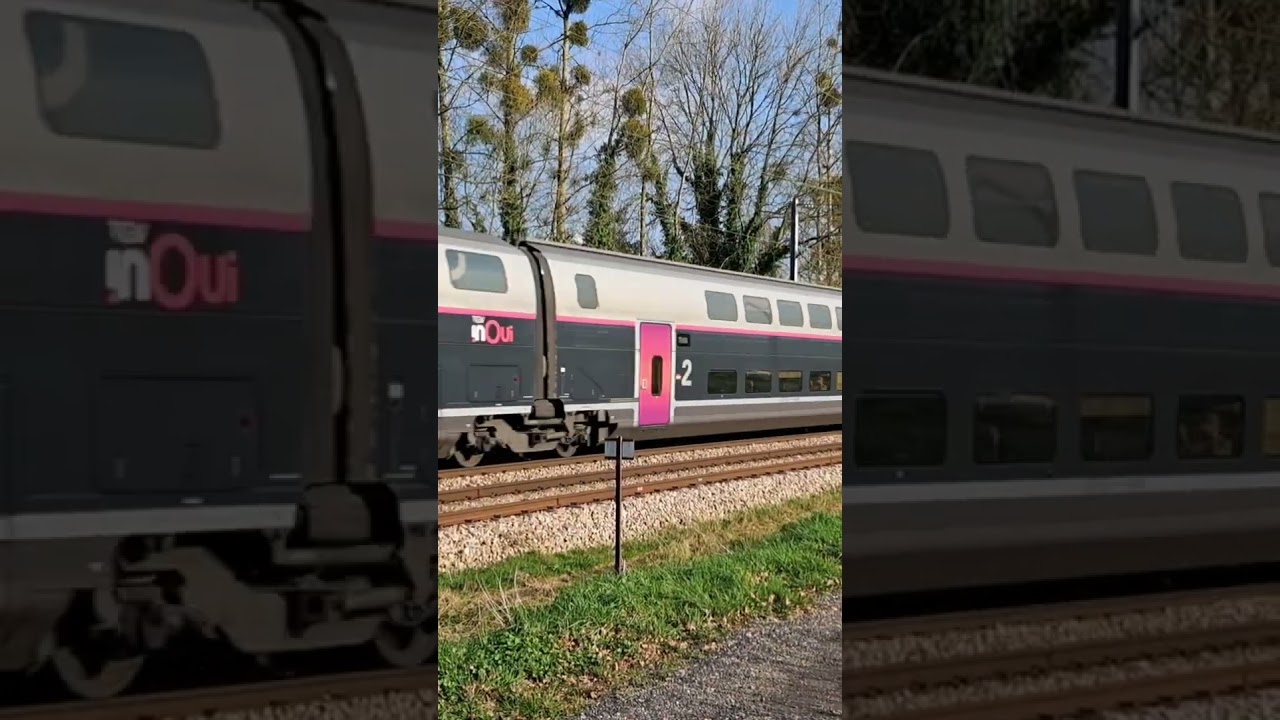 Passage d'un TGV R&eacute;seau Duplex &agrave; toute Vitesse ! #train #trainspotting #tgv