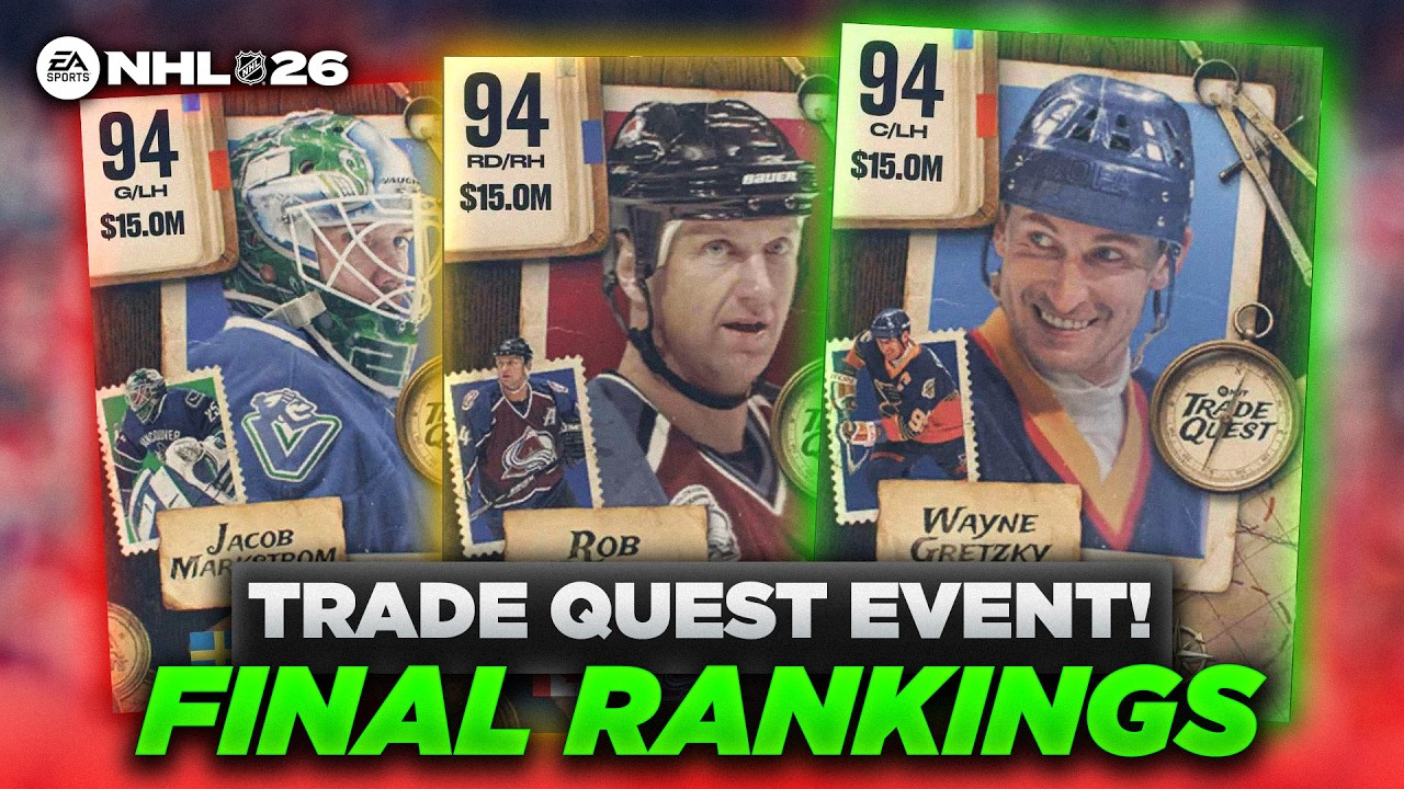 MAKE THESE CARDS! NHL 26 HUT FINAL TRADE QUEST EVENT RANKINGS!