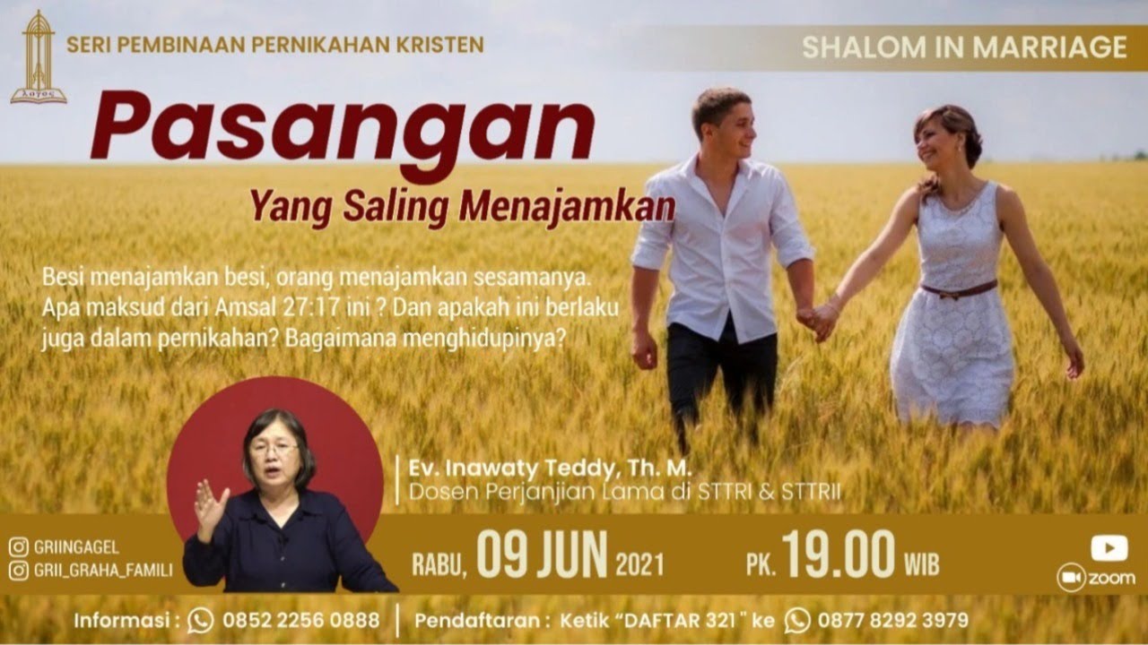 Seri Pembinaan Pernikahan Kristen &ndash; Shalom in Marriage, Pernikahan Yang Saling Menajamkan