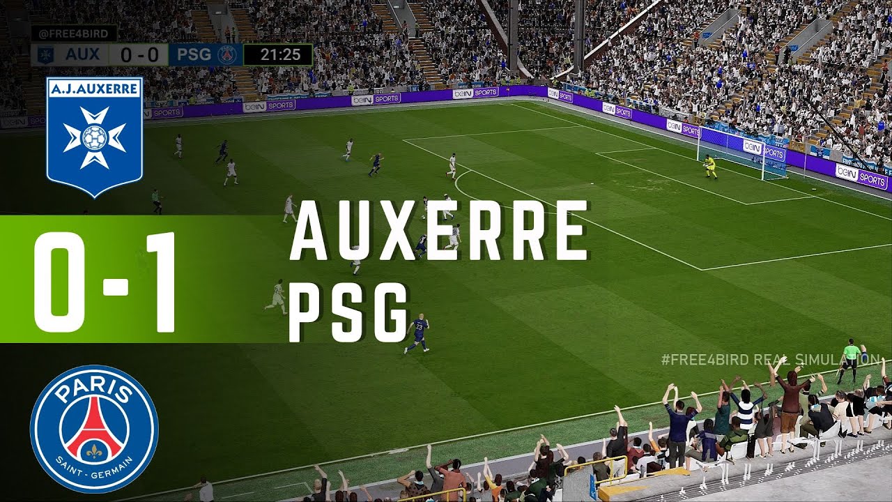 Auxerre vs PSG EN DIRECT | 🇫🇷 Ligue 1 2026 | Simulation & Score en Temps Réel