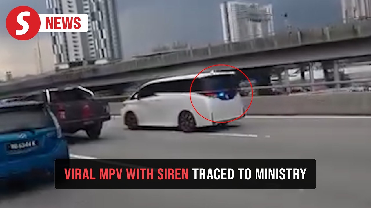 Cops: MPV with flashing siren used by a ministry
