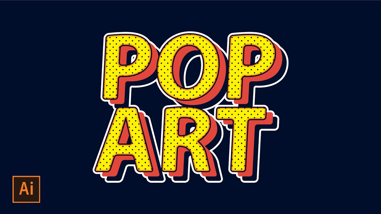 #59 Tutorial Illustrator | Cara Membuat Desain Font POP ART di Adobe Illustrator 2021