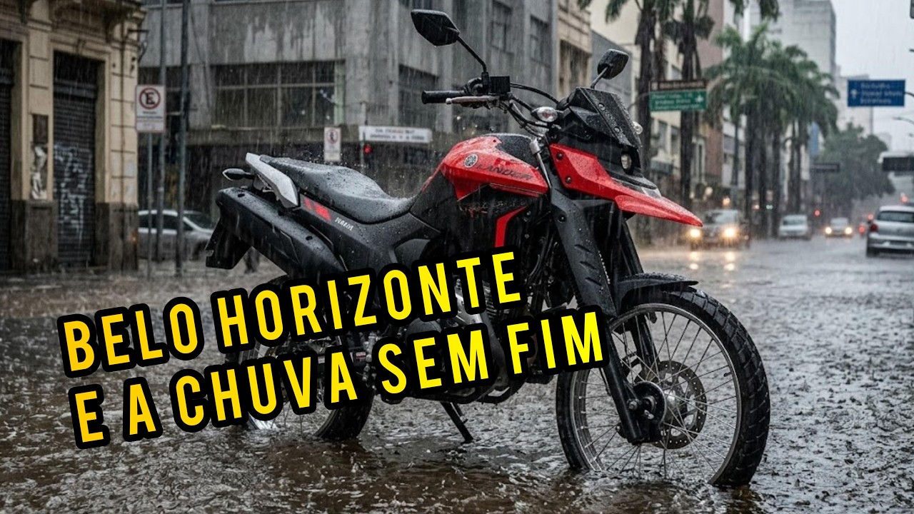CHUVA SEM FIM EM BH - MOTOVLOG - DE CARONA PARA O TRABALHO