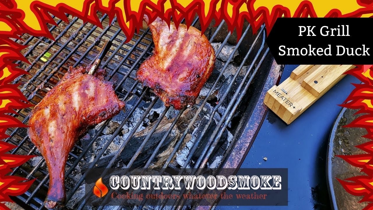 PK Grill TX- Cherry Smoked Duck - Meater Plus
