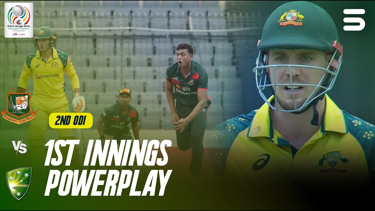 1st Innings Powerplay | Bangladesh vs Australia | Match 02 | ODI Series 2026 | M9K1U