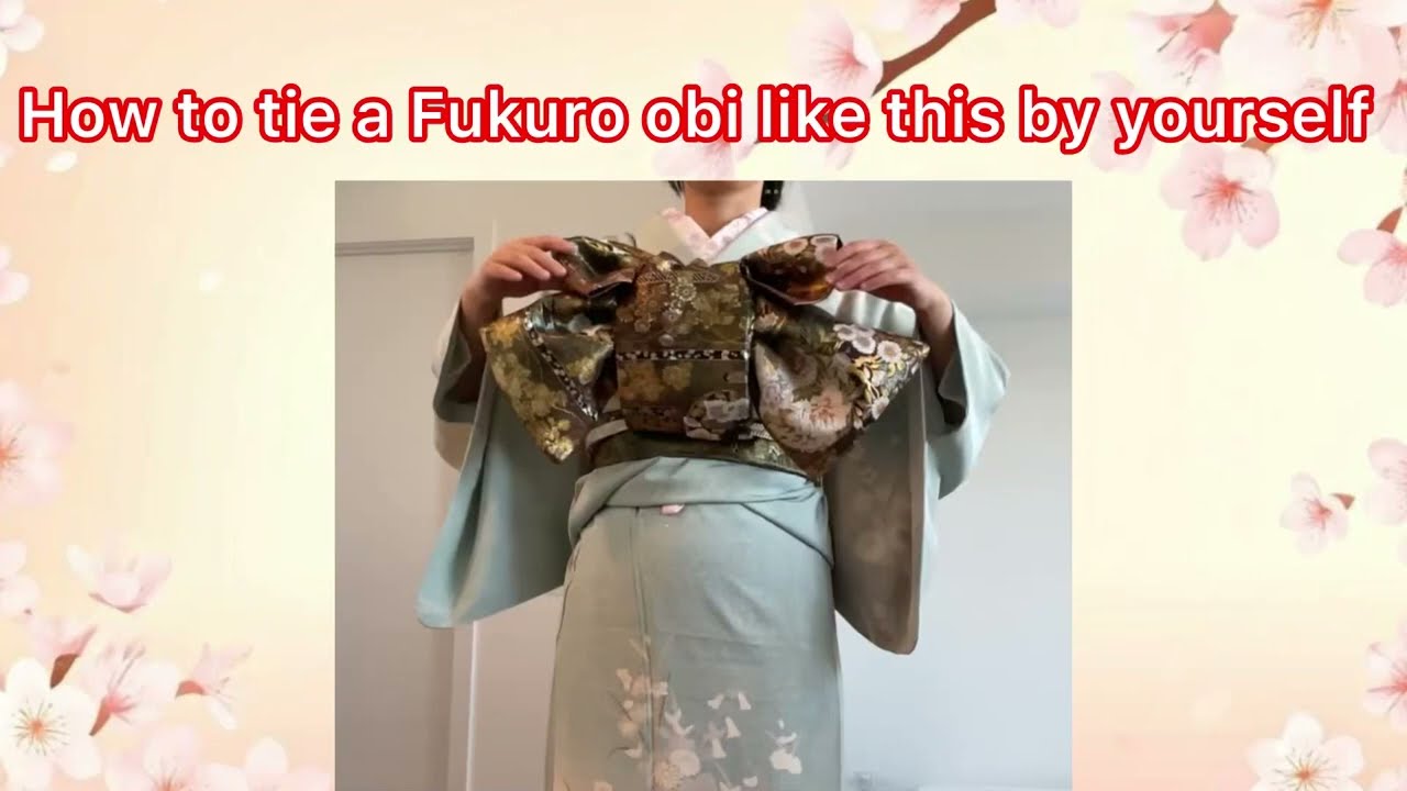 How to tie a Fukuro obi like an open book