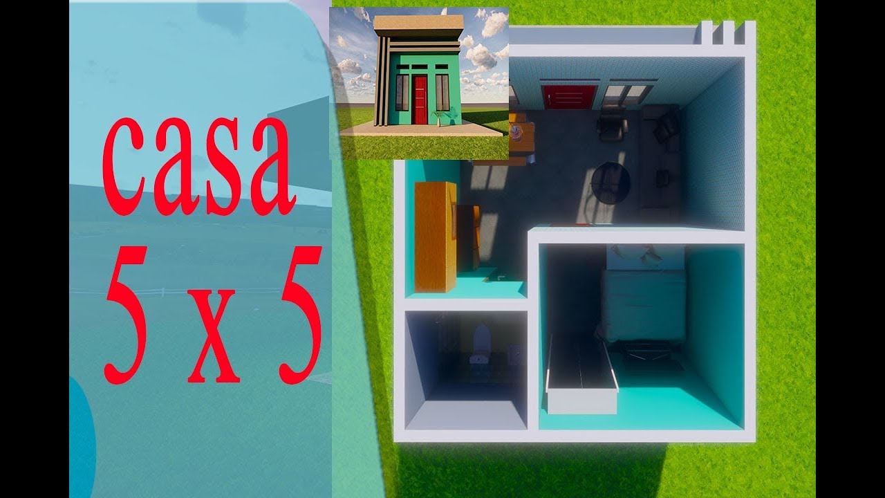 CASA 5x5 meters / HOUSE 5X5 SINGLE BED / TINY HOUSE