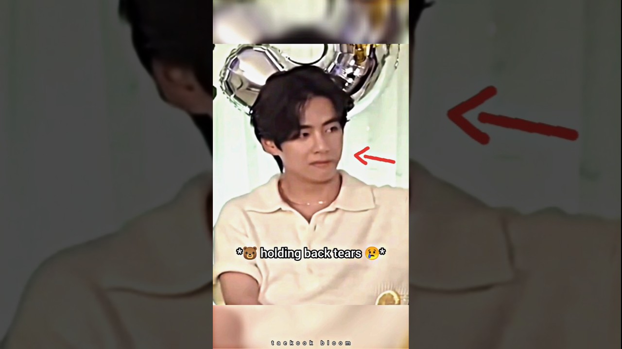 Did you notice 🐻😭⁉️ He tried so hard not to cry bcs of Jungkook 🐰😢 #shorts #taekook