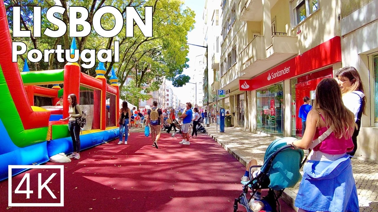 4K Lisbon Walking Tour 2023: Campo de Ourique Superquarteirão - Lisbon SUPERQUARTER