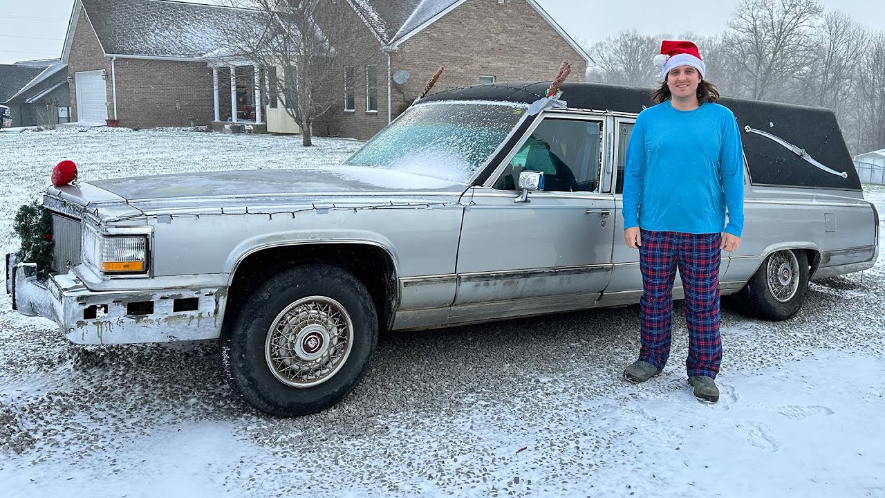 Celebrating Christmas In My Hearse Camper!