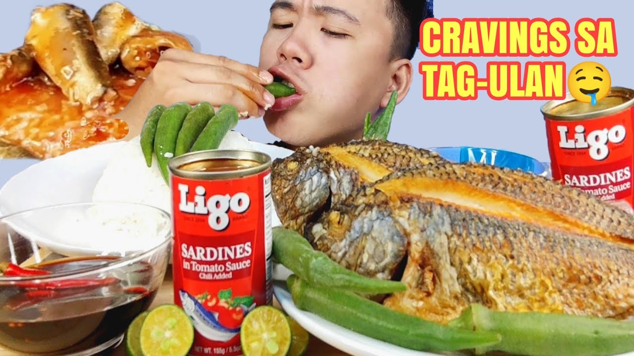 PRITONG TILAPIA, LIGO SARDINES AT OKRA MUKBANG | Pinoy Mukbang | Mukbang Philippines | Asmr Mukbang