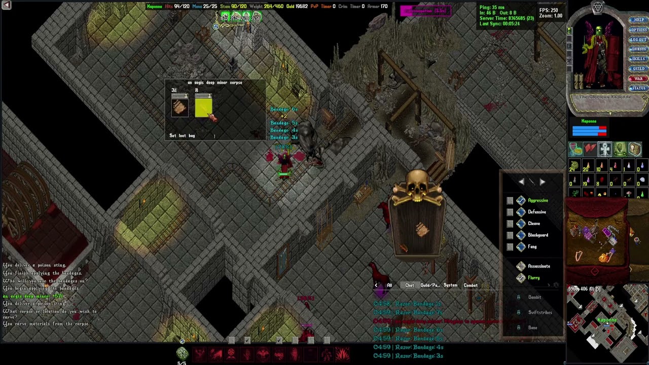 Aegis Keep 4 run with poison dexxer build! UO Outlands