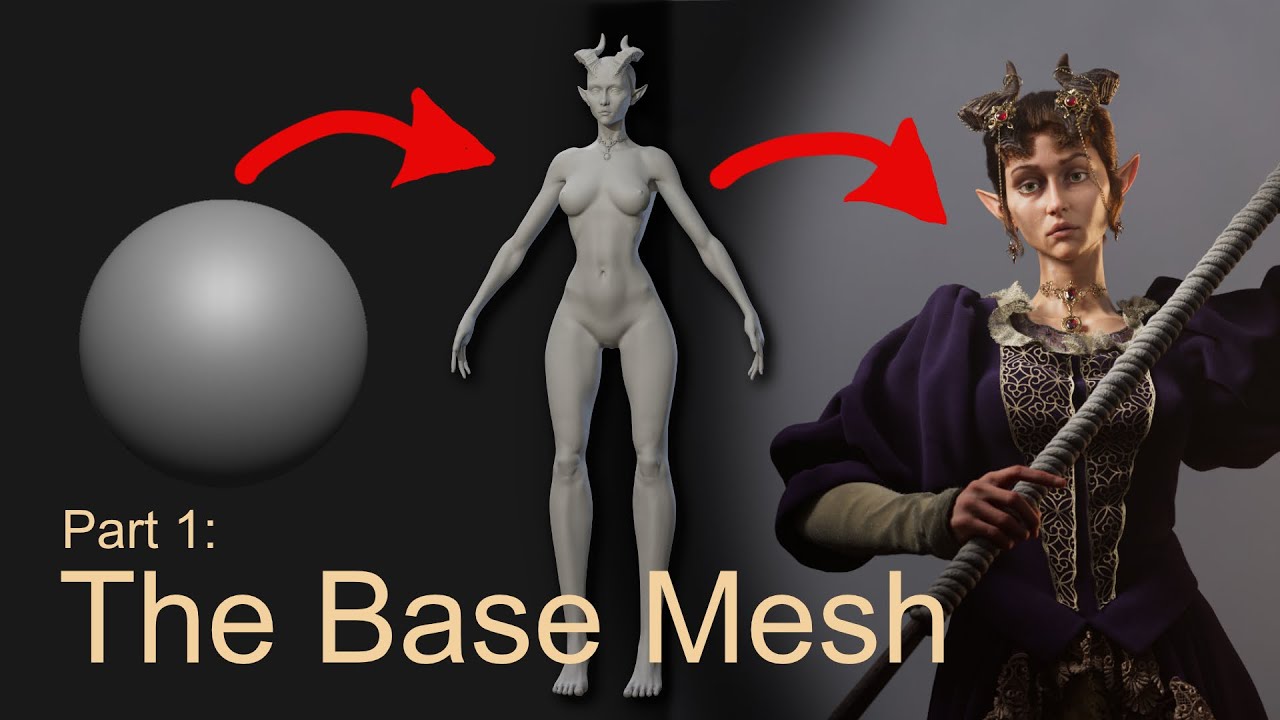 Sculpting a Female Base Mesh in ZBrush (part 1)