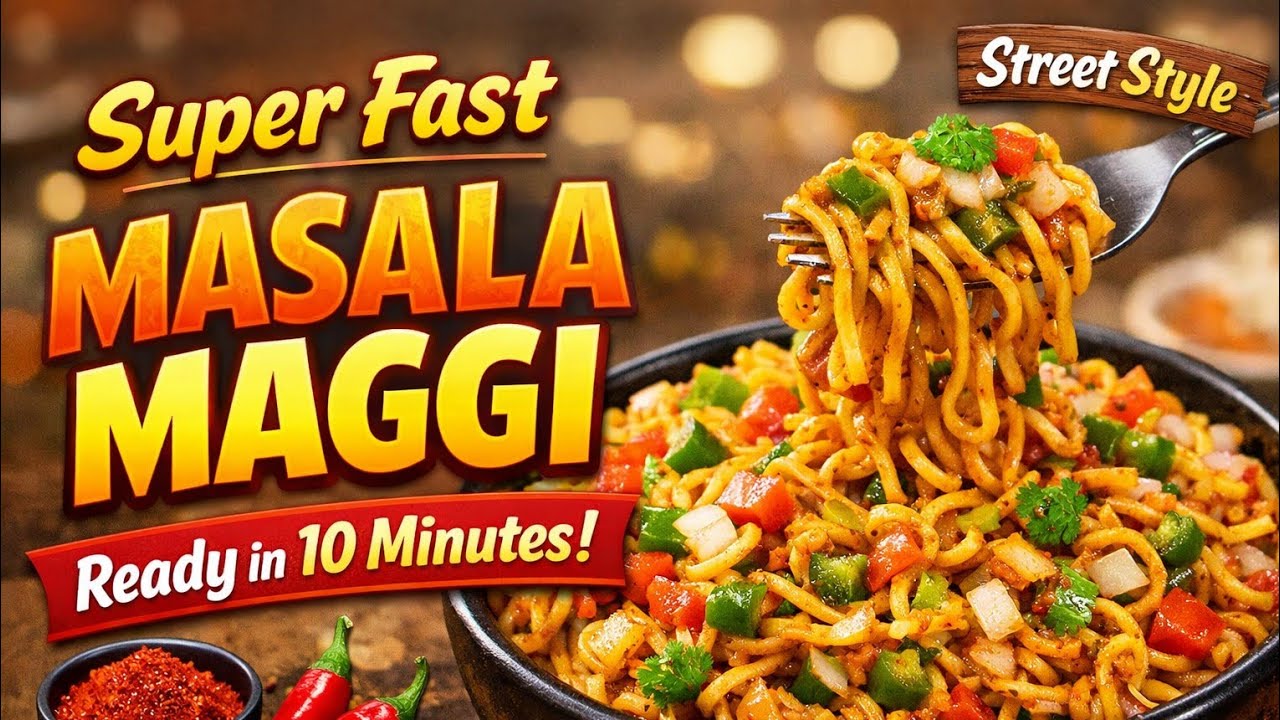 Super Fast Masala Maggi Recipe in 10 Minutes | Street Style Tasty Maggi at Home