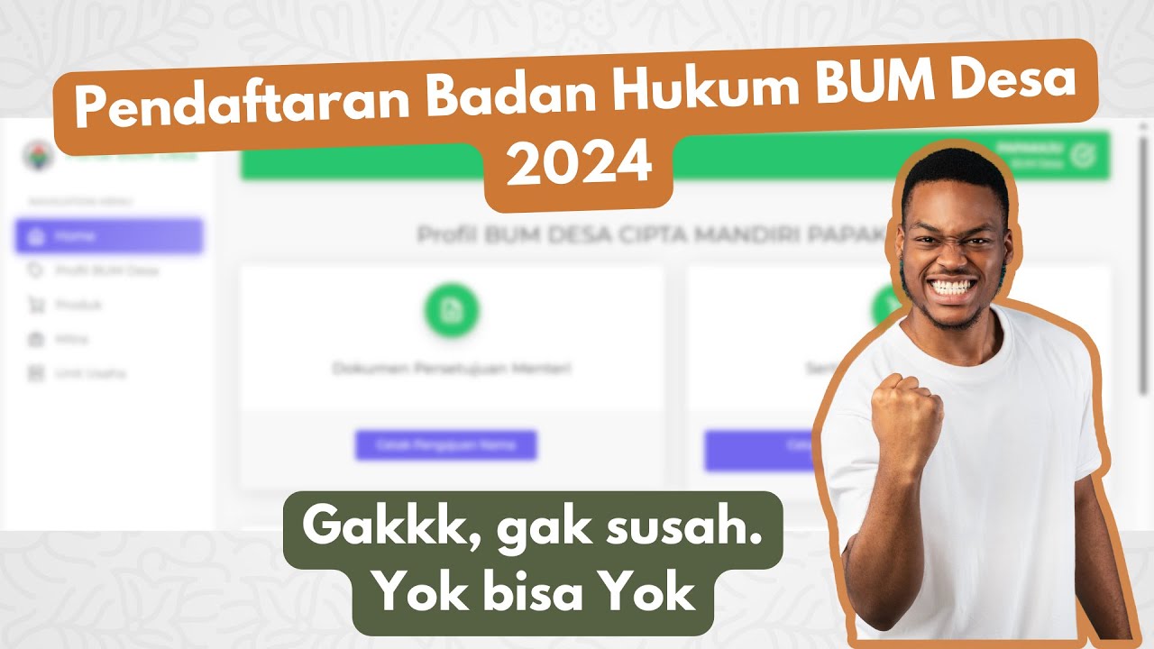 Terlengkap 2024! Tutorial Cara Pendaftaran Badan Hukum BUM Desa | link di deskripsi video