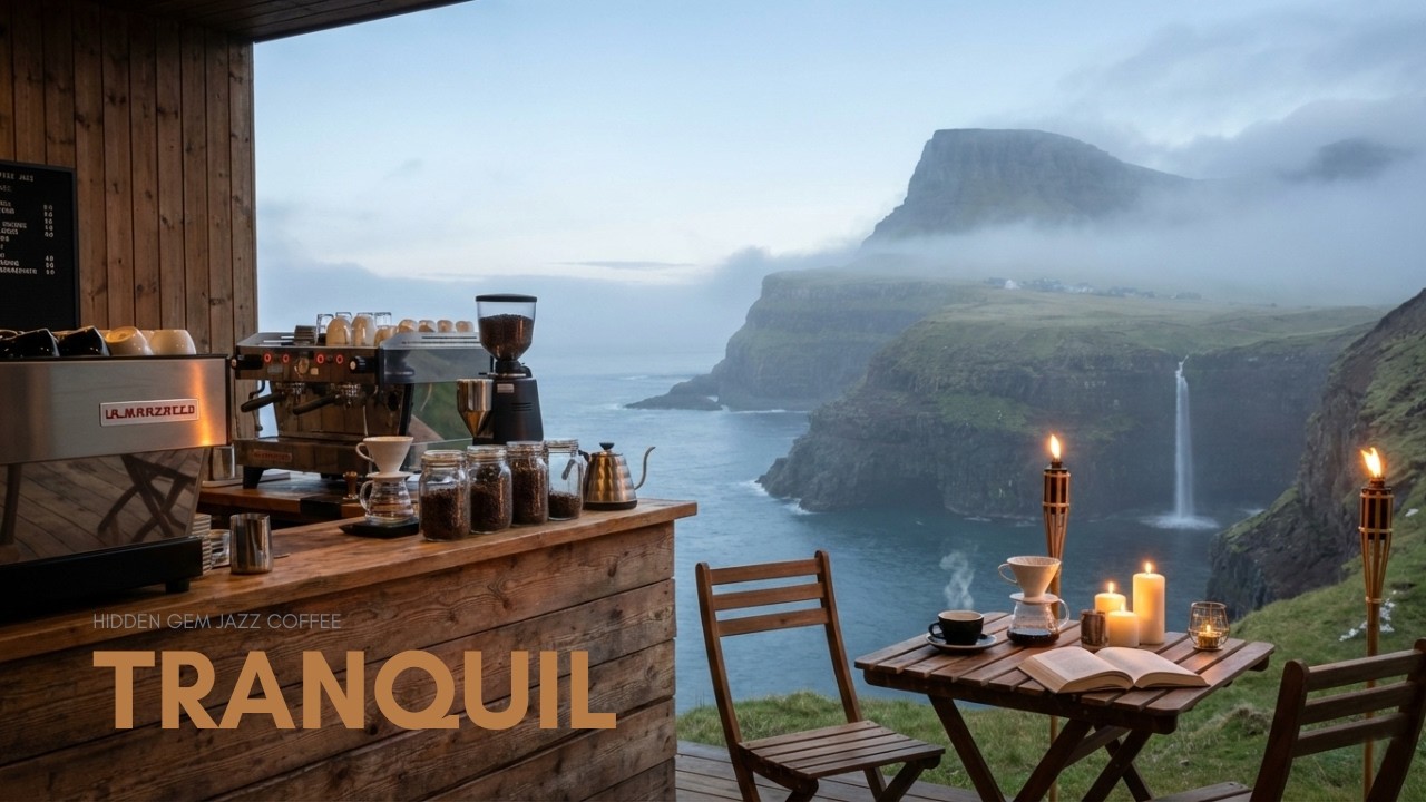 Misty Morning in the Faroe Islands ☁️ Jazz Music Coffee Ambience for Deep Focus & Relax