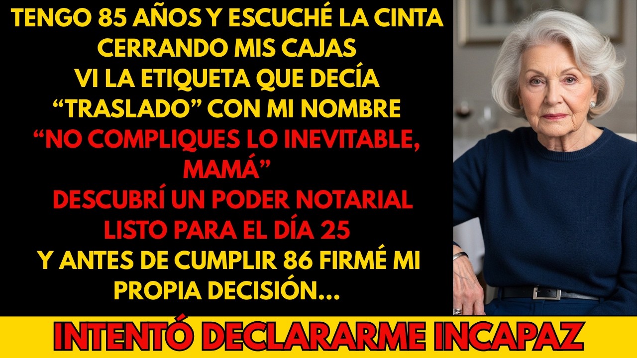 Tengo 85 años y mi hijo quiso enviarme a un asilo… Mi decisión cambió todo