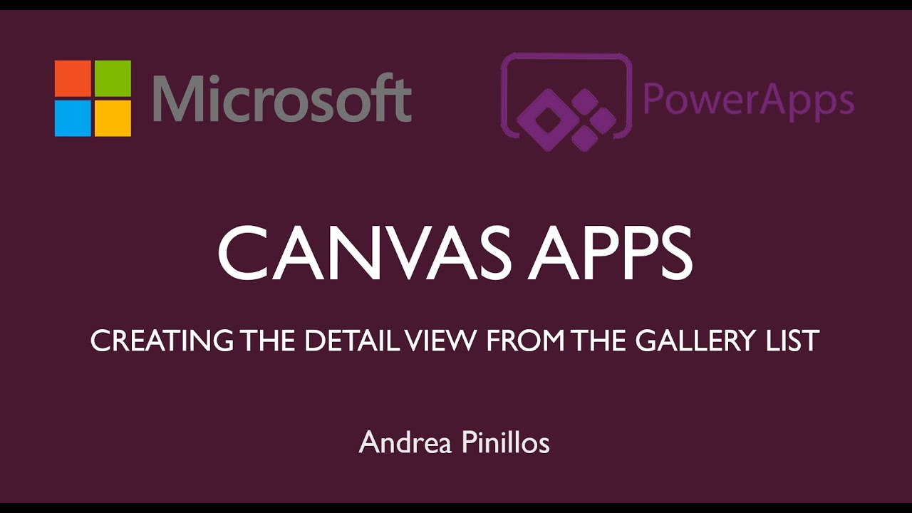Canvas Apps | Gallery List Detail View | Power Apps