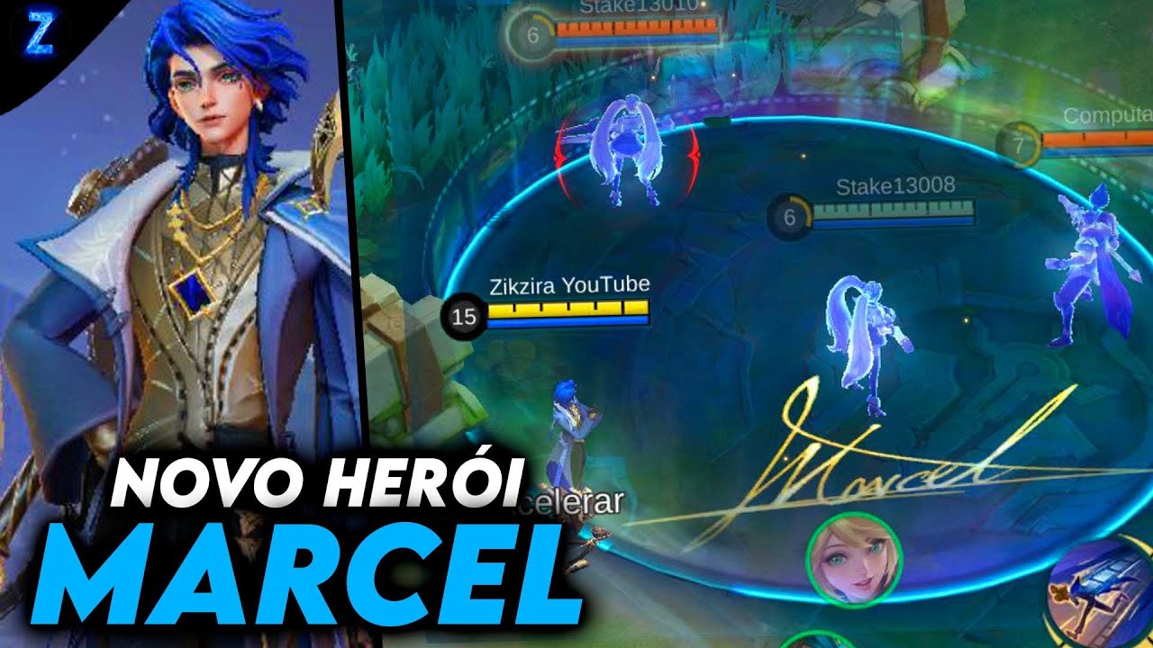 NOVO HEROI MARCEL - PRIMEIRAS IMPRESS&Otilde;ES - MOBILE LEGENDS