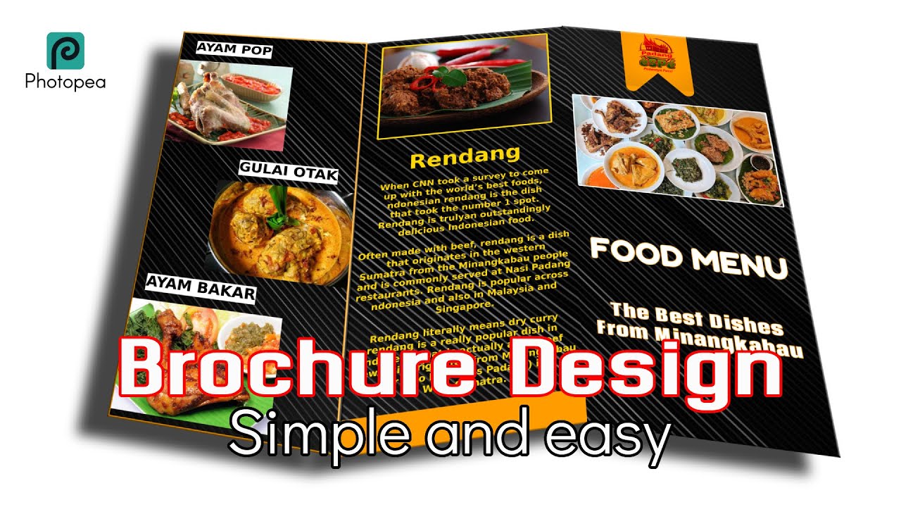 Brochure Design II simple and Easy II Photopea Tutorial