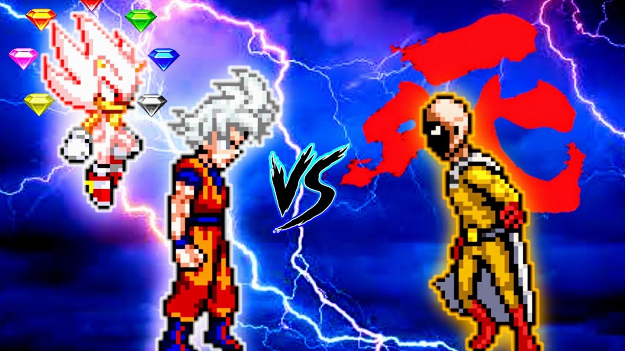 Sonic Chaos OP (all form) & Goku DBS V3.5 OP (all form) VS Accurate Saitama in Jump Force Mugen🔥