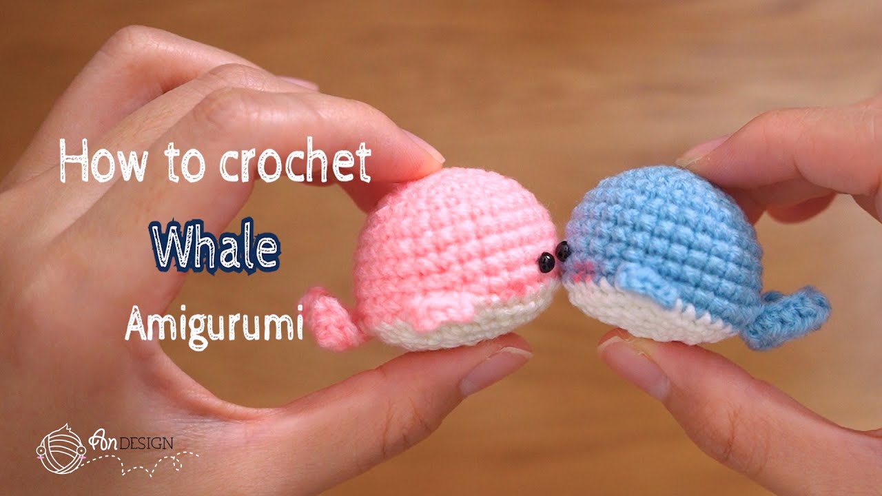 Lovely, cute and simple Whale amigurumi ( easy for beginner )  |  小鲸鱼钩针编织