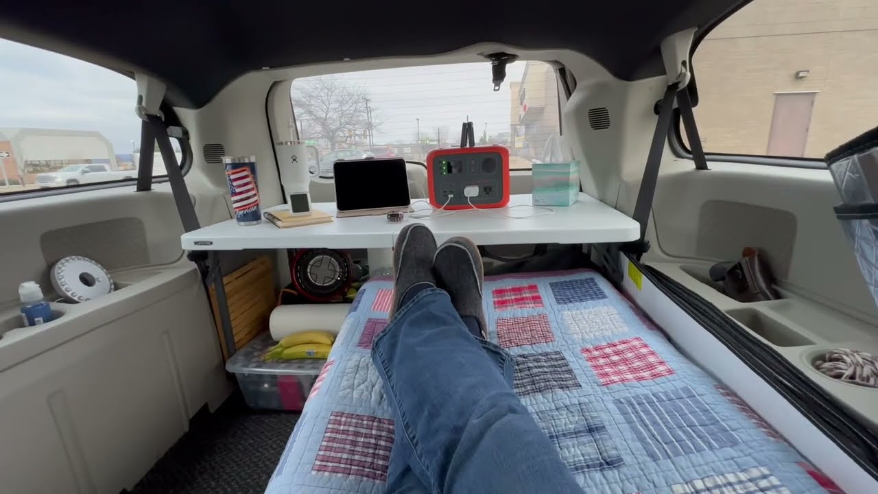 Simple Van Camper Set Up | Completely Self Sufficient | 2019 Dodge Grand Caravan Van Camper