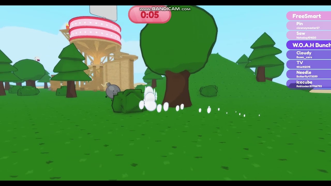 BFDIA cloudy with snow challenge obby