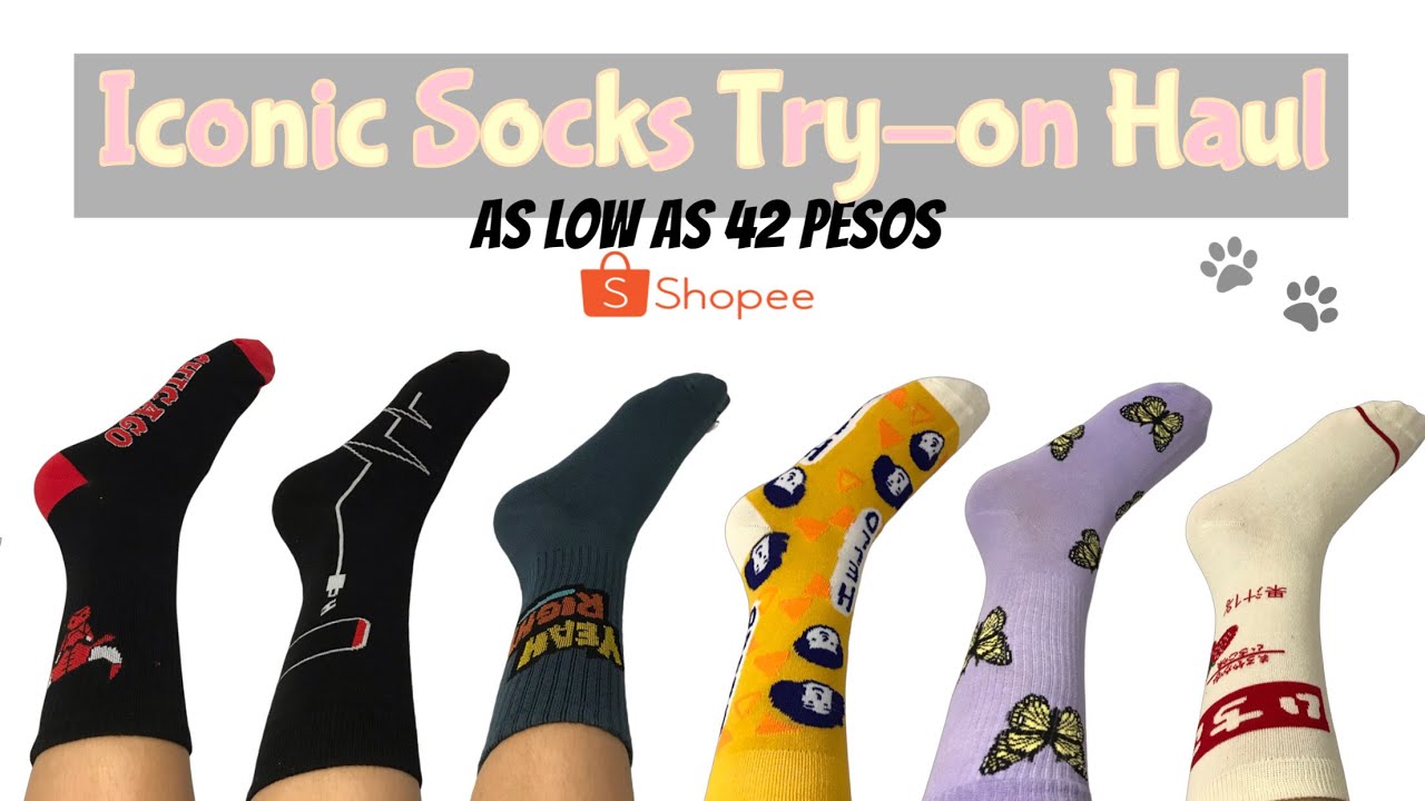 AFFORDABLE ICONIC SOCKS TRY-on HAUL | SHOPEE 8.8 SALE