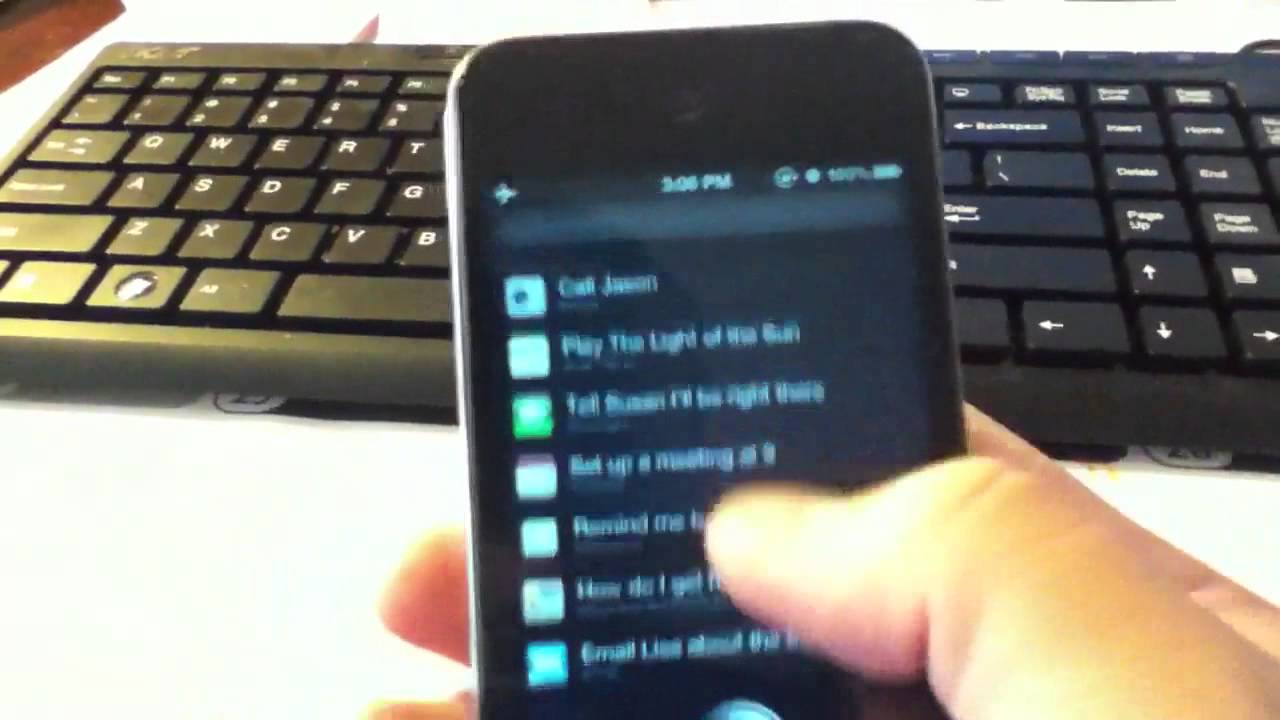 Siri Working demo on an iPod touch 4g