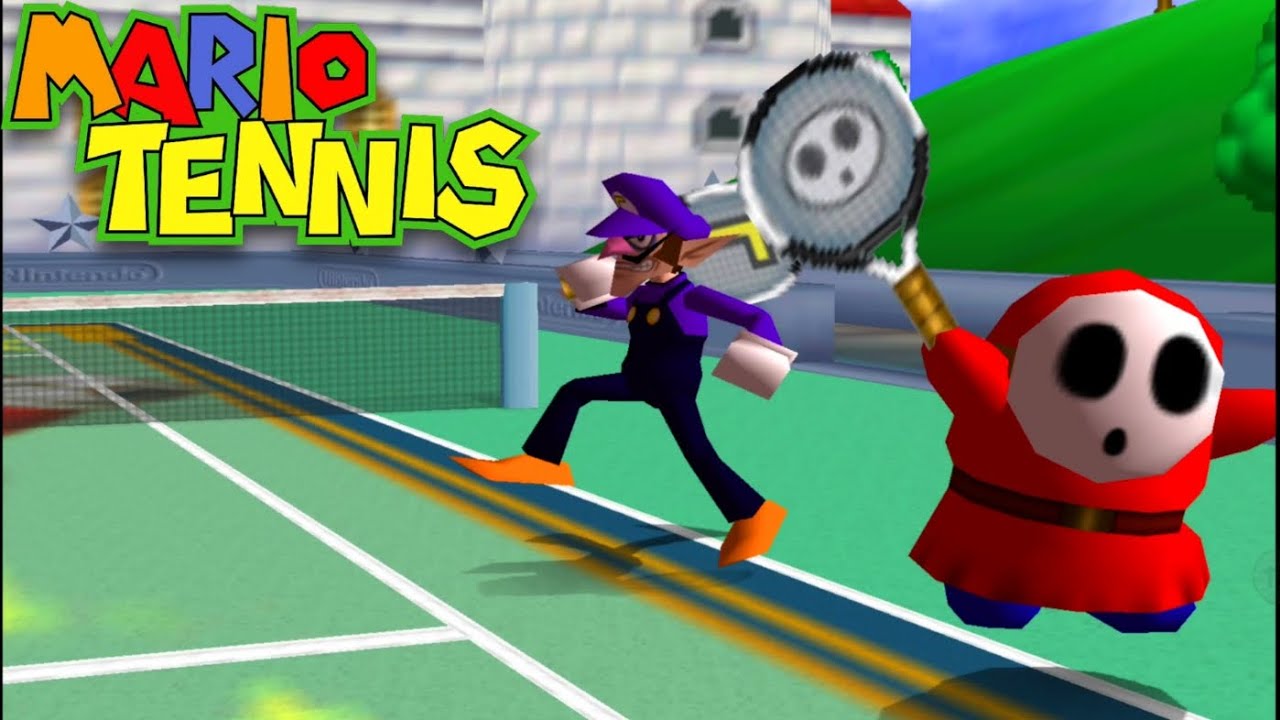 Getting Wrecked in 2 vs 2 Mario Tennis - Shy-Guy & Waluigi - Mario Tennis 64 (2 Player) Gameplay