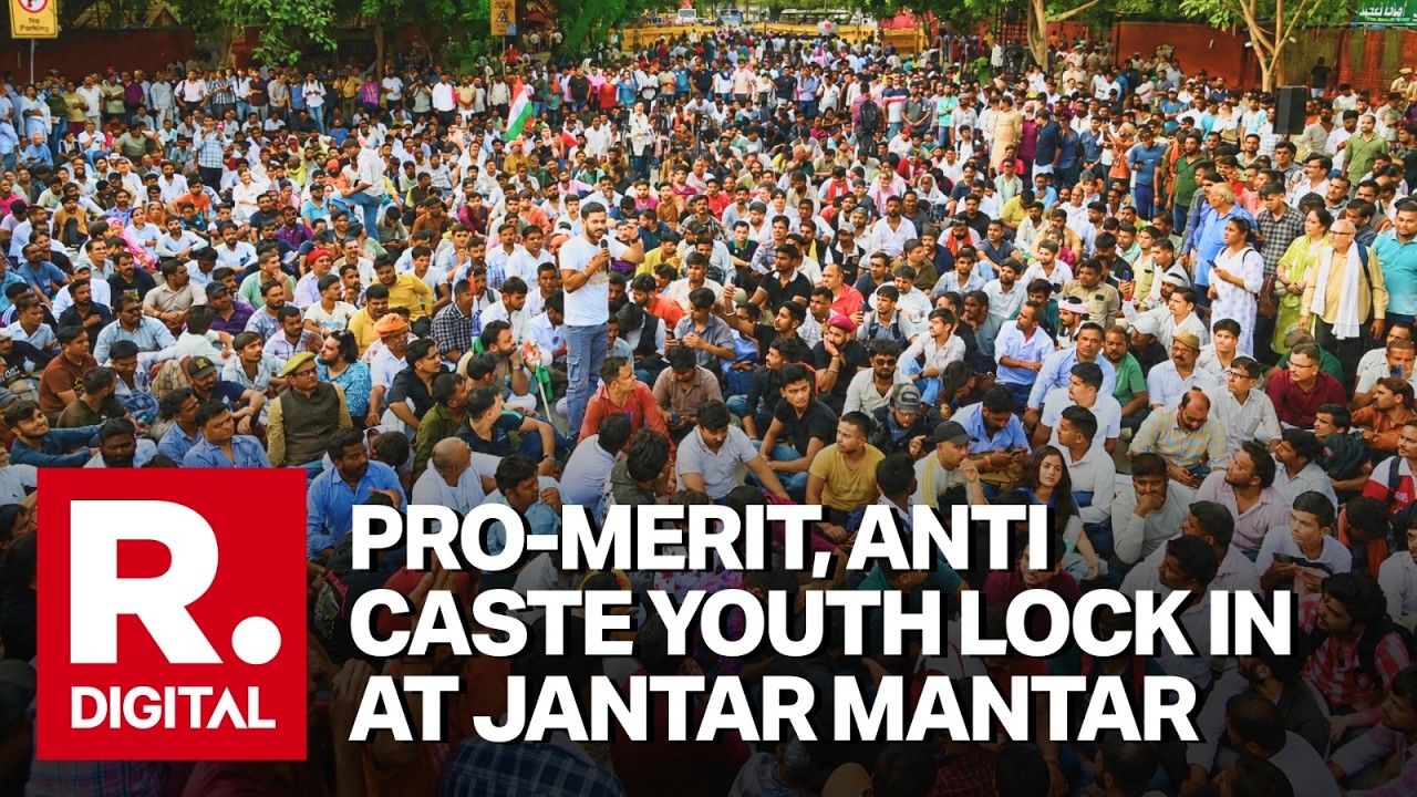 Pro-Merit Anti-Caste Youth Mobilize In Jantar Mantar, Delhi