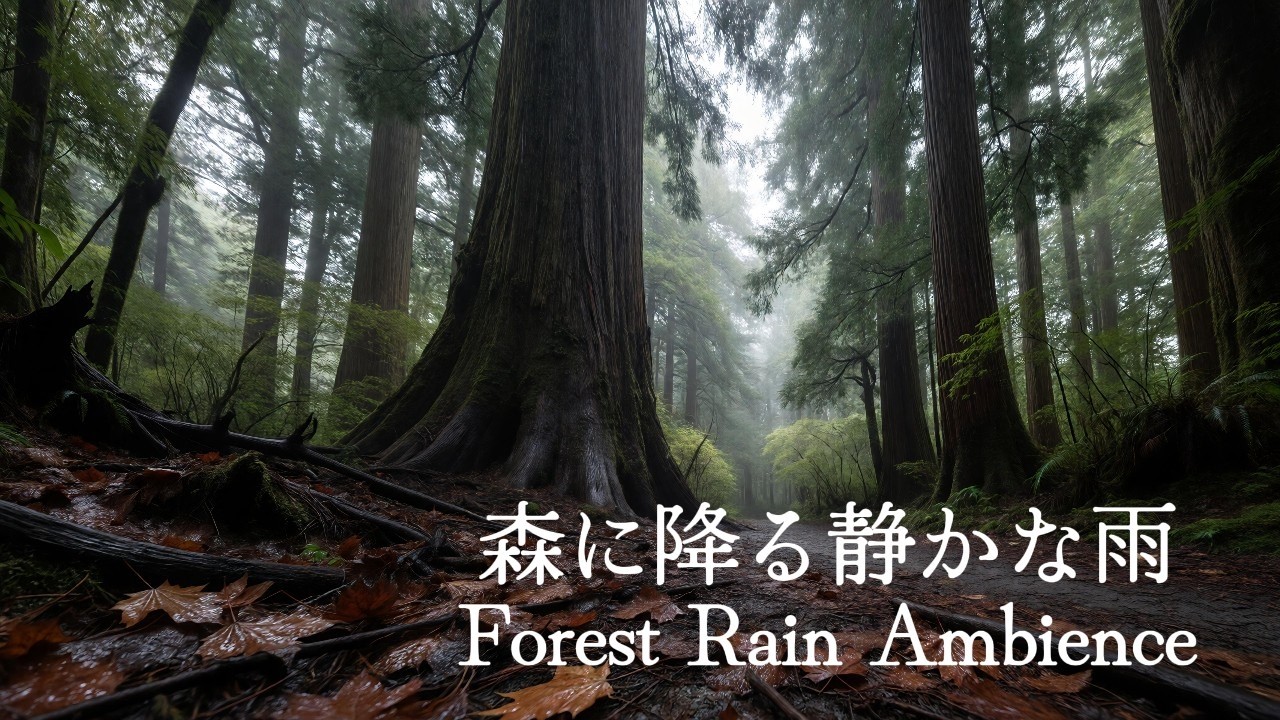 【睡眠/作業用】森に降る静かな雨 | Forest Rain Ambience