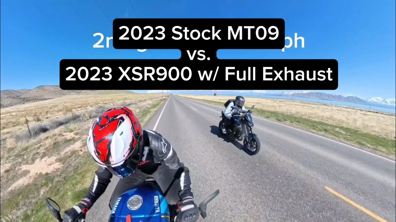 2023 Stock MT09 vs. 2023 XSR900 with full exhaust