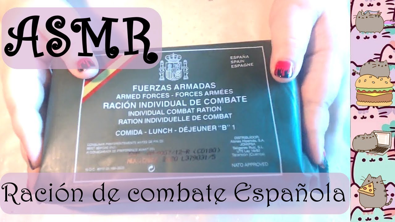 ASMR (Español): Mostrando una racion de combate del ejercito Español