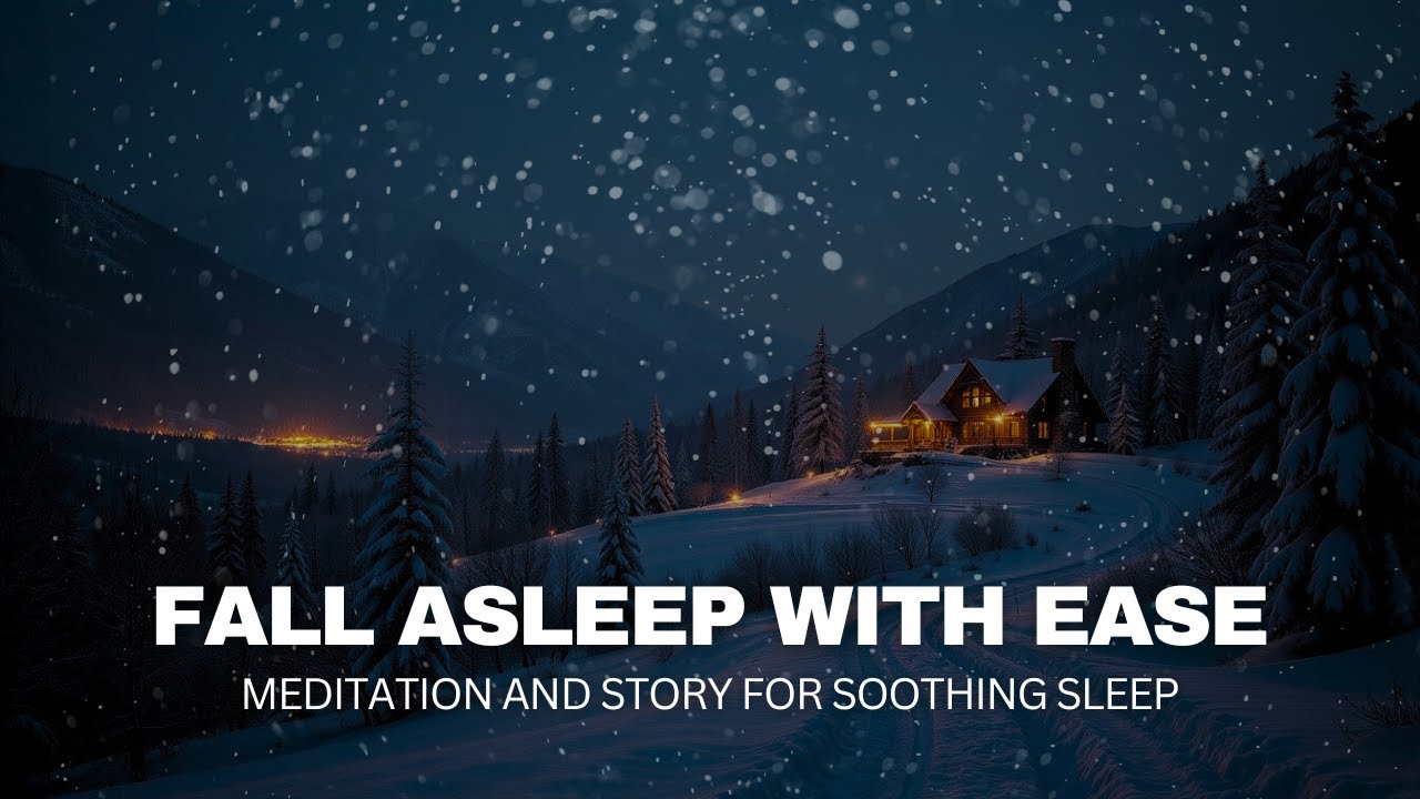 Winter Storm Serenity: A Cozy Fireplace Meditation for Deep Sleep