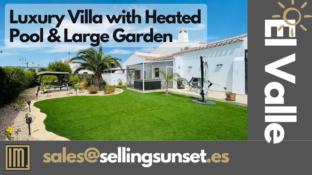 Selling Sunset Spain - Corner plot south facing villa with heated pool, jacuzzi & large garden