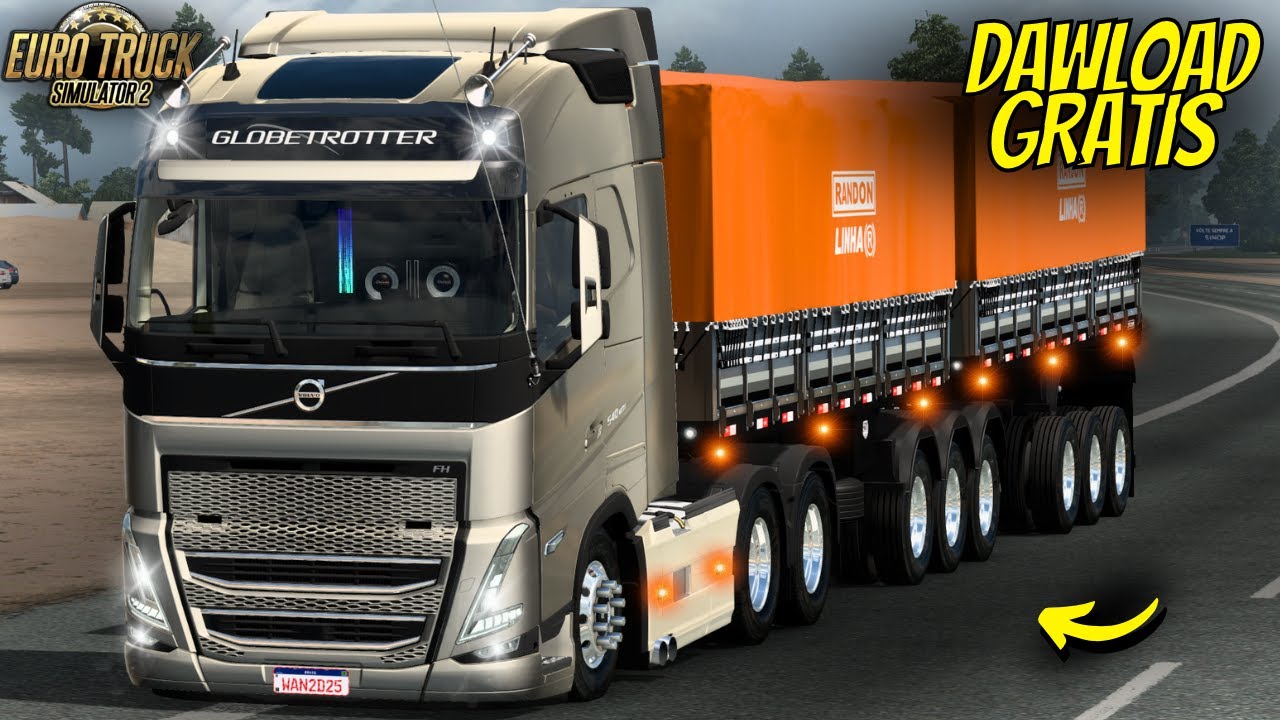 DOWNLOAD VOLVO FH EURO 6 QUALIFICADO ENGATADO NO NOVE EIXOS CURTO ARQUEADO - ETS2 1.53